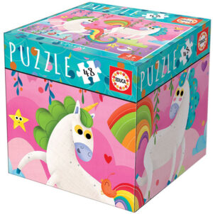 Мини пъзел Educa от 48 части - Еднорози