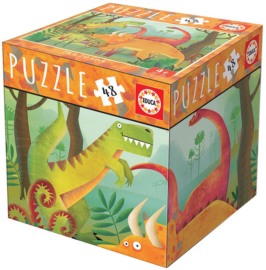 Мини пъзел Educa от 48 части - Динозавър