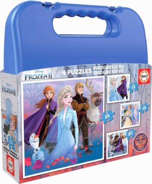 Пъзел в куфарче Educa 4 в 1 - Замръзналото кралство 2