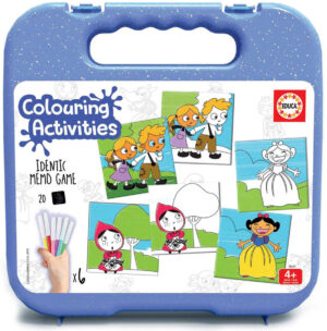 Мемори игра за оцветяване Educa от 20 части - В гората, с 6 флумастера