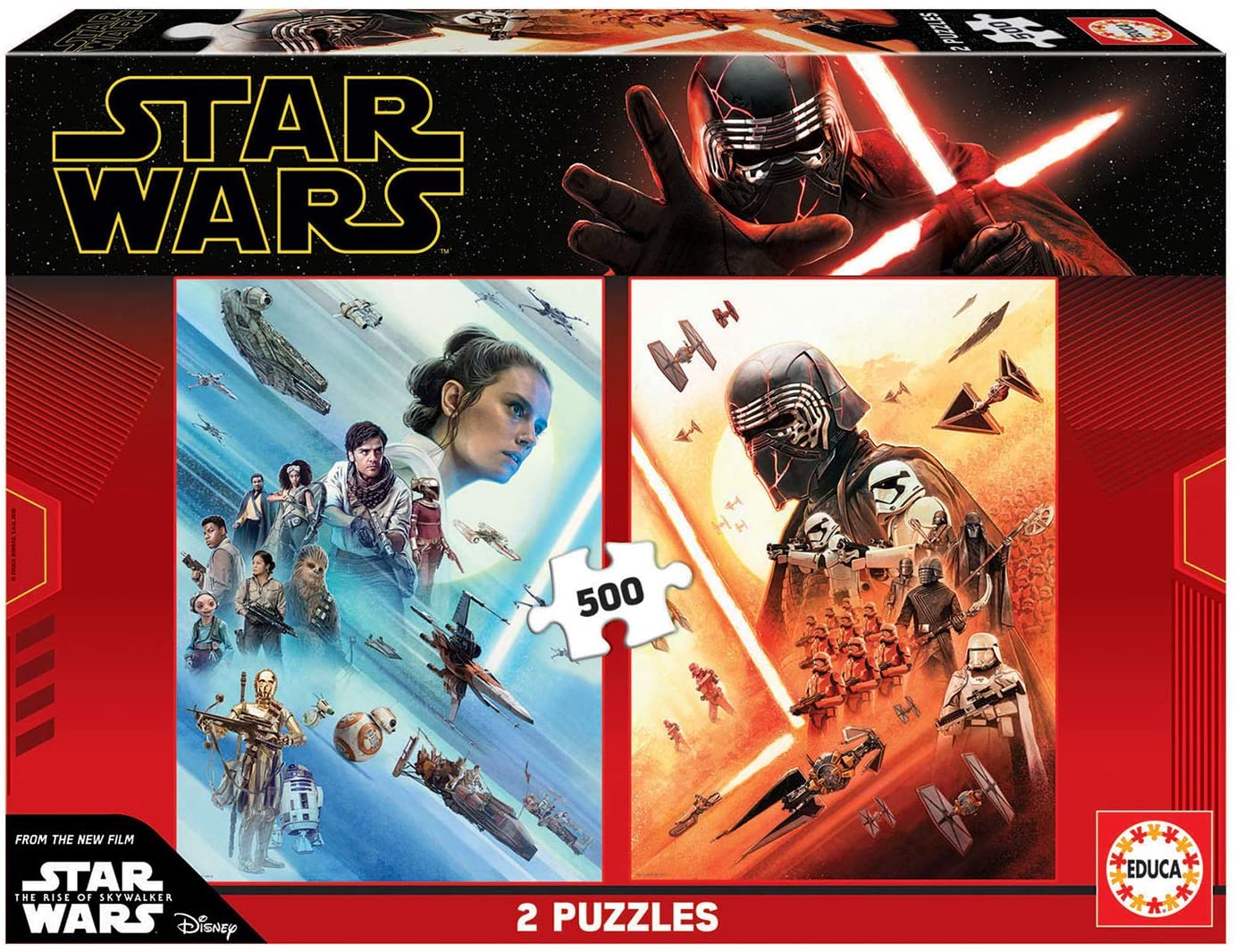 Пъзел Educa от 2 x 500 части - Междузвездни войни, Епизод IX