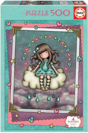 Пъзел Educa Gorjuss от 500 части - Априлски дъжд Горджъс