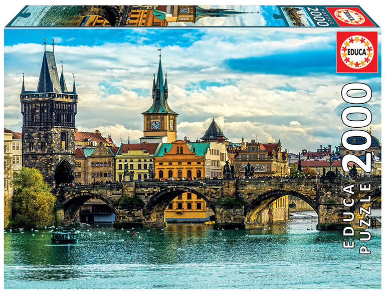 Пъзел Educa от 2000 части - Гледка към Прага