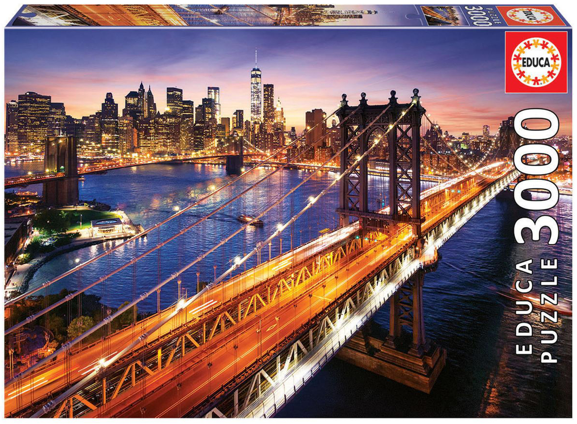 Пъзел Educa от 3000 части - Манхатън