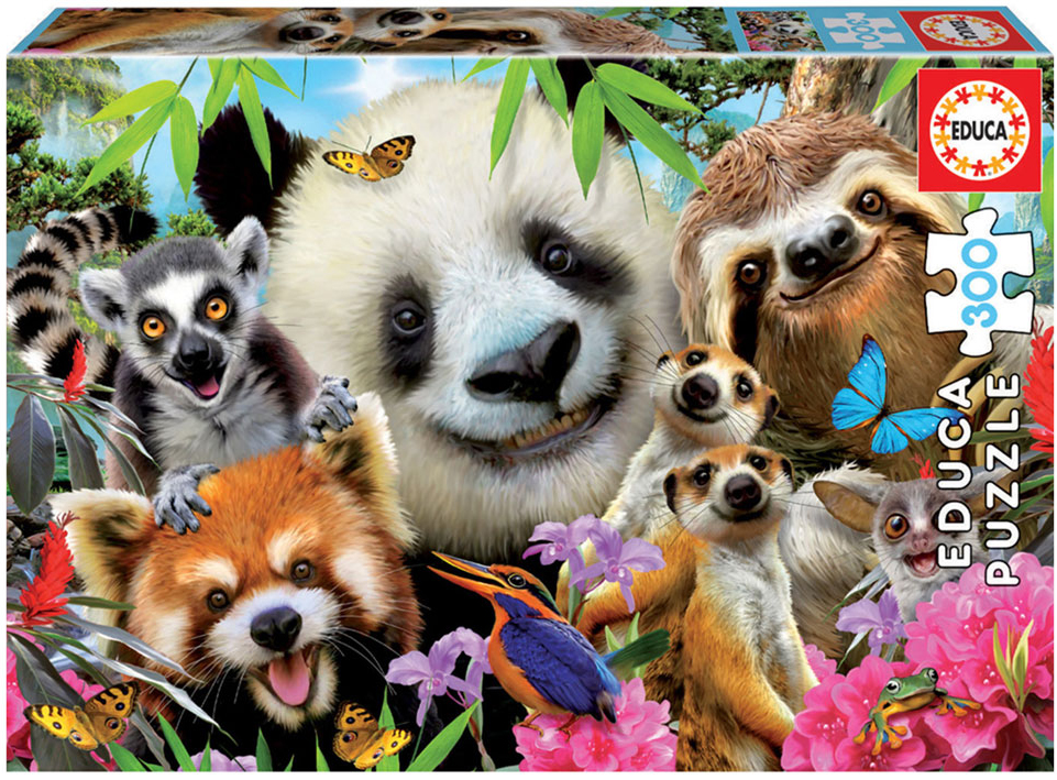 Пъзел Educa от 300 части - Селфи с чернооки приятели