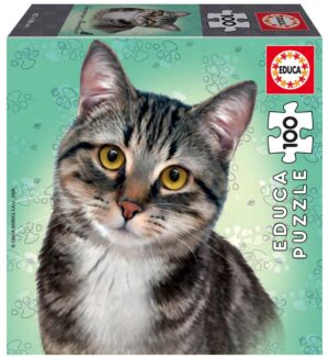 Пъзел Educa от 100 части - Европейска късокосместа котка