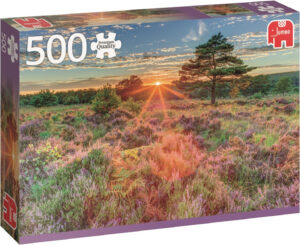 Пъзел Jumbo от 500 части - Хедър на залез слънце