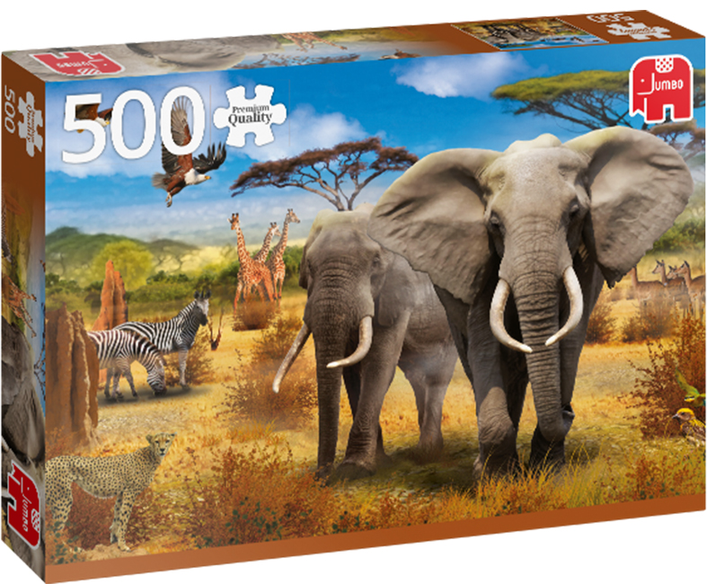 Пъзел Jumbo от 500 части - Африканска савана