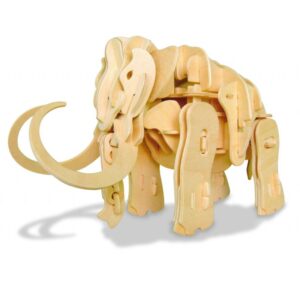 Дървен 3D пъзел Robo Time от 87 части – Мамут