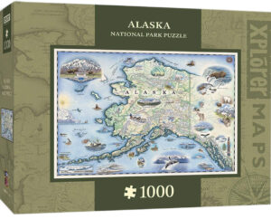 Пъзел Master Pieces от 1000 части - Карта на Аляска
