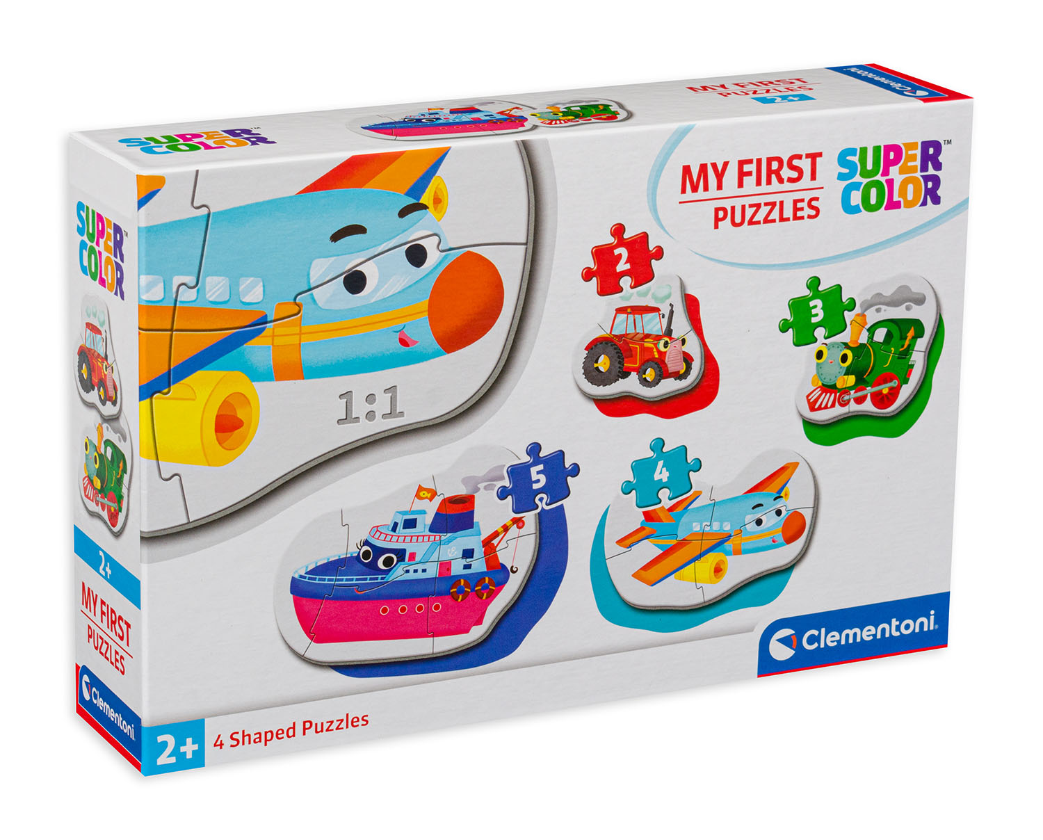 Бебешки пъзел Clementoni 4 в 1 - Превозни средства