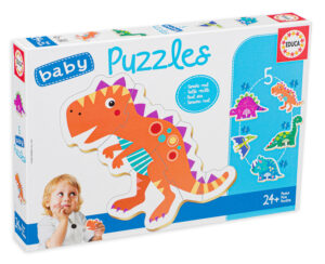 Бебешки пъзел Educa 5 в 1 - Динозаври