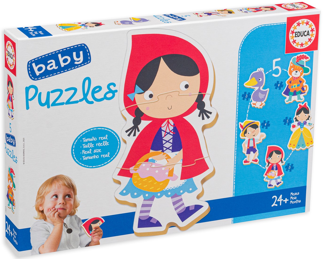 Бебешки пъзел Educa 5 в 1 - Имало едно време