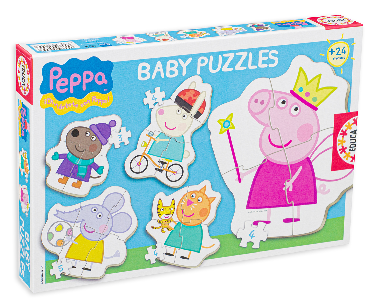 Бебешки пъзел Educa 5 в 1 - Пепа Пиг и приятели