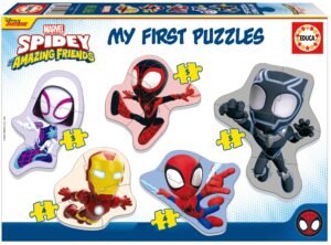 Бебешки пъзел Educa 5 в 1 - Спайди и невероятните му приятели