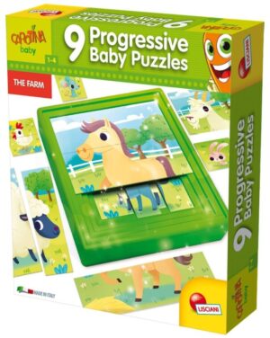Бебешки пъзел Lisciani 9 в 1 - Фермата