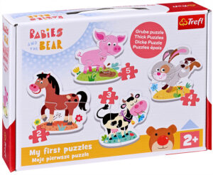 Бебешки пъзел Trefl 4 в 1 - Във фермата