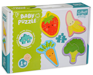 Бебешки пъзел Trefl 4 в 1 - Зеленчуци и плодчета