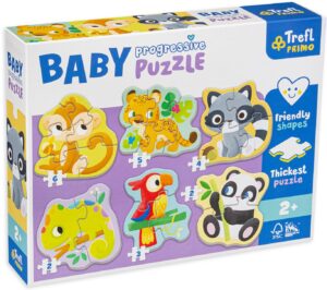 Бебешки пъзел Trefl 6 в 1 - Екзотични животни