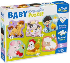 Бебешки пъзел Trefl 6 в 1 - Ферма