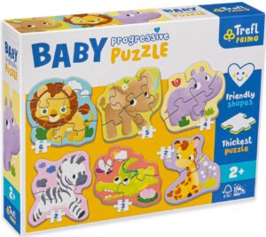 Бебешки пъзел Trefl 6 в 1 - Сафари