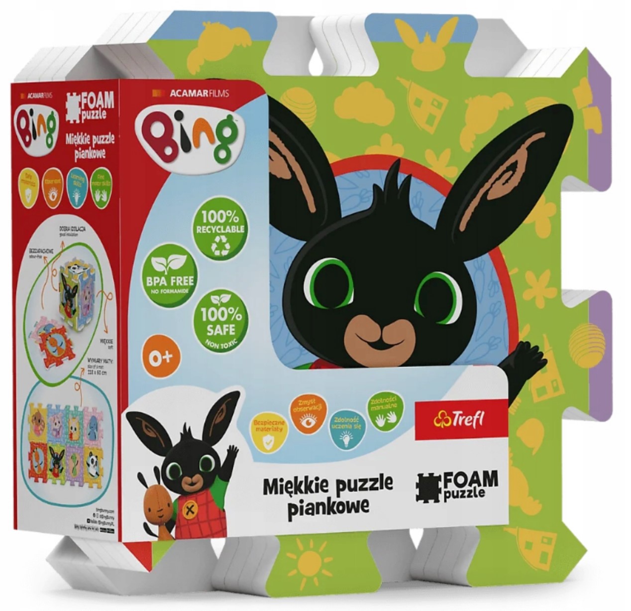 Бебешки пъзел за под Trefl от 8 части - Зайчето Бинг
