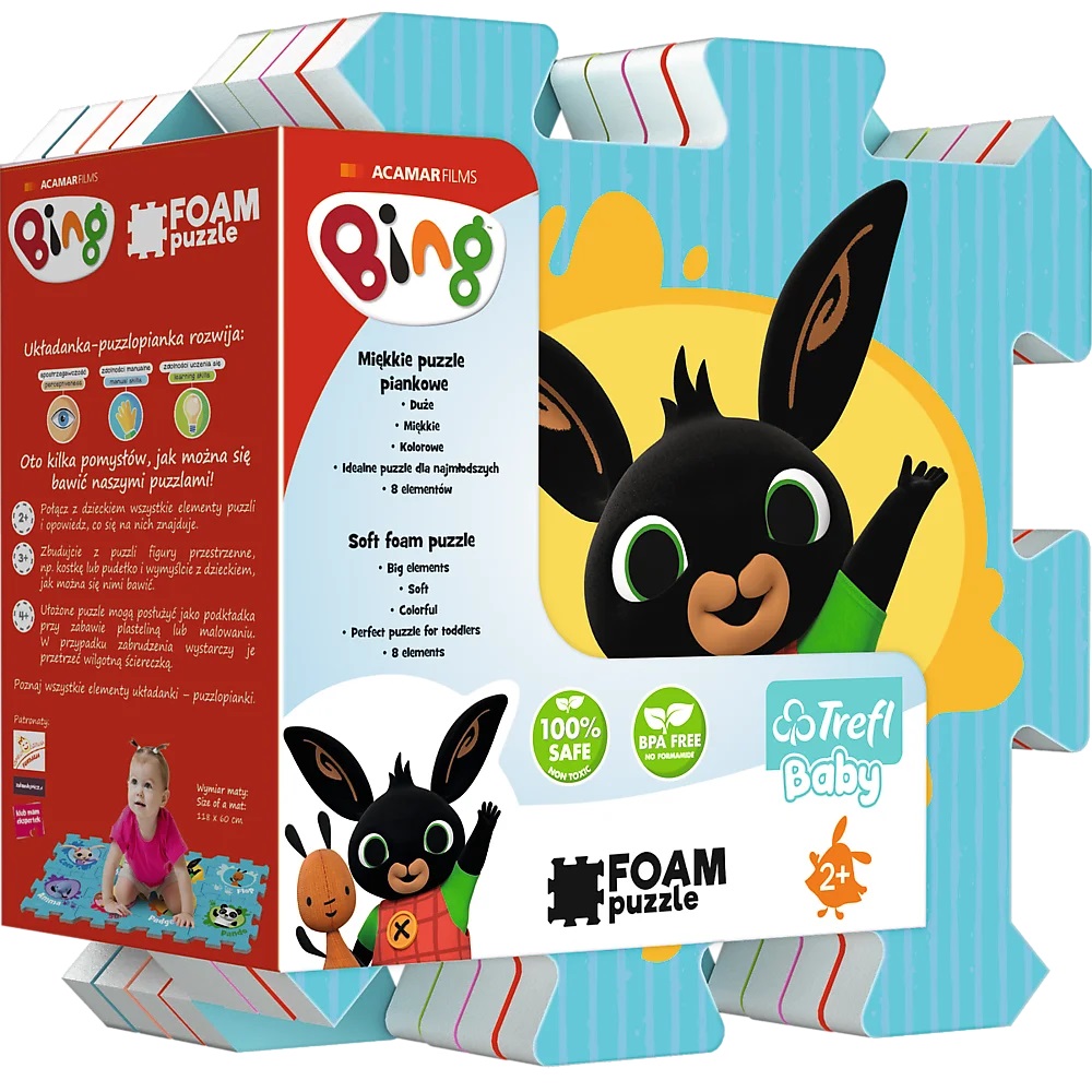 Бебешки пъзел за под Trefl от 8 части - Бинг