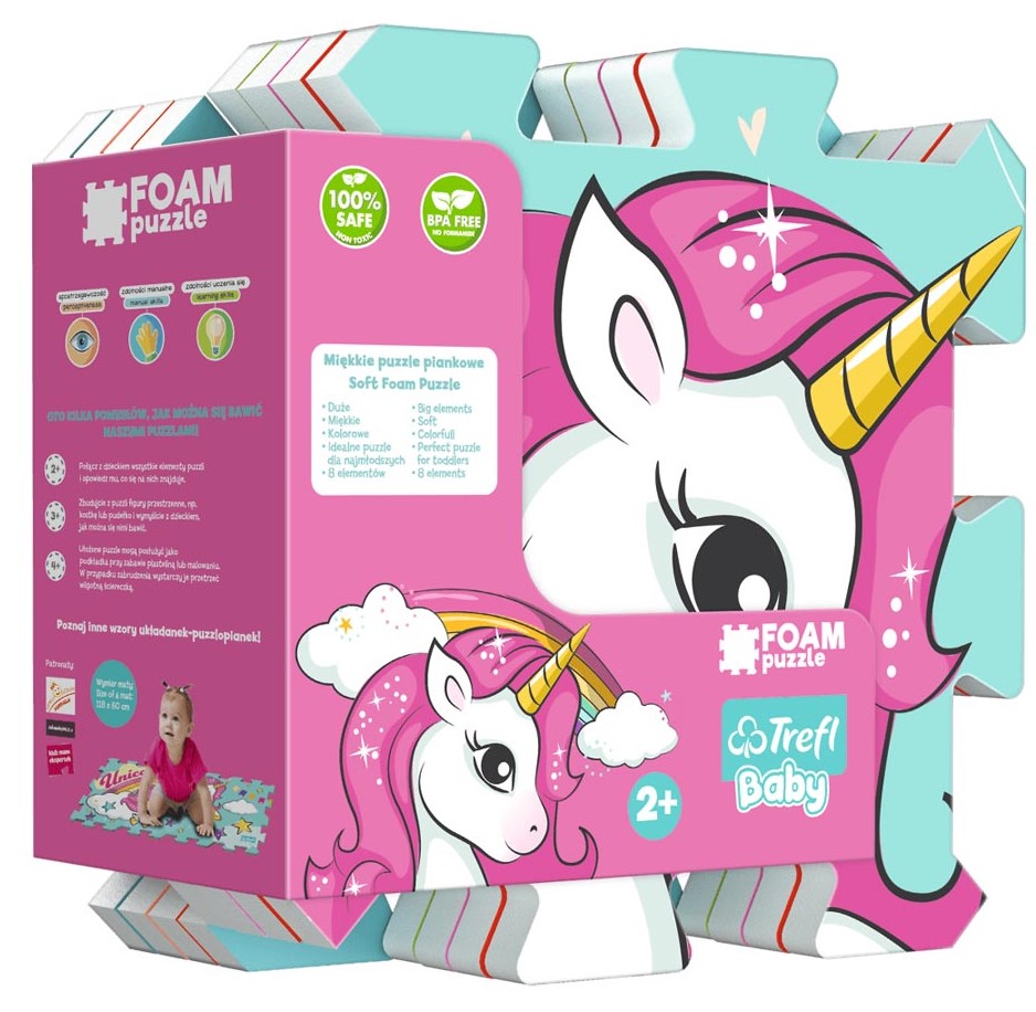 Бебешки пъзел за под Trefl от 8 части - Еднорог