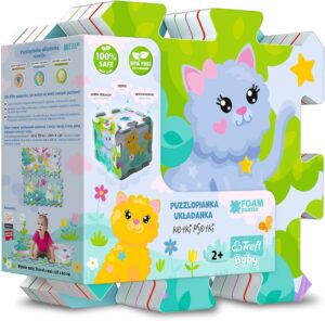 Бебешки пъзел за под Trefl от 8 части - Котенца