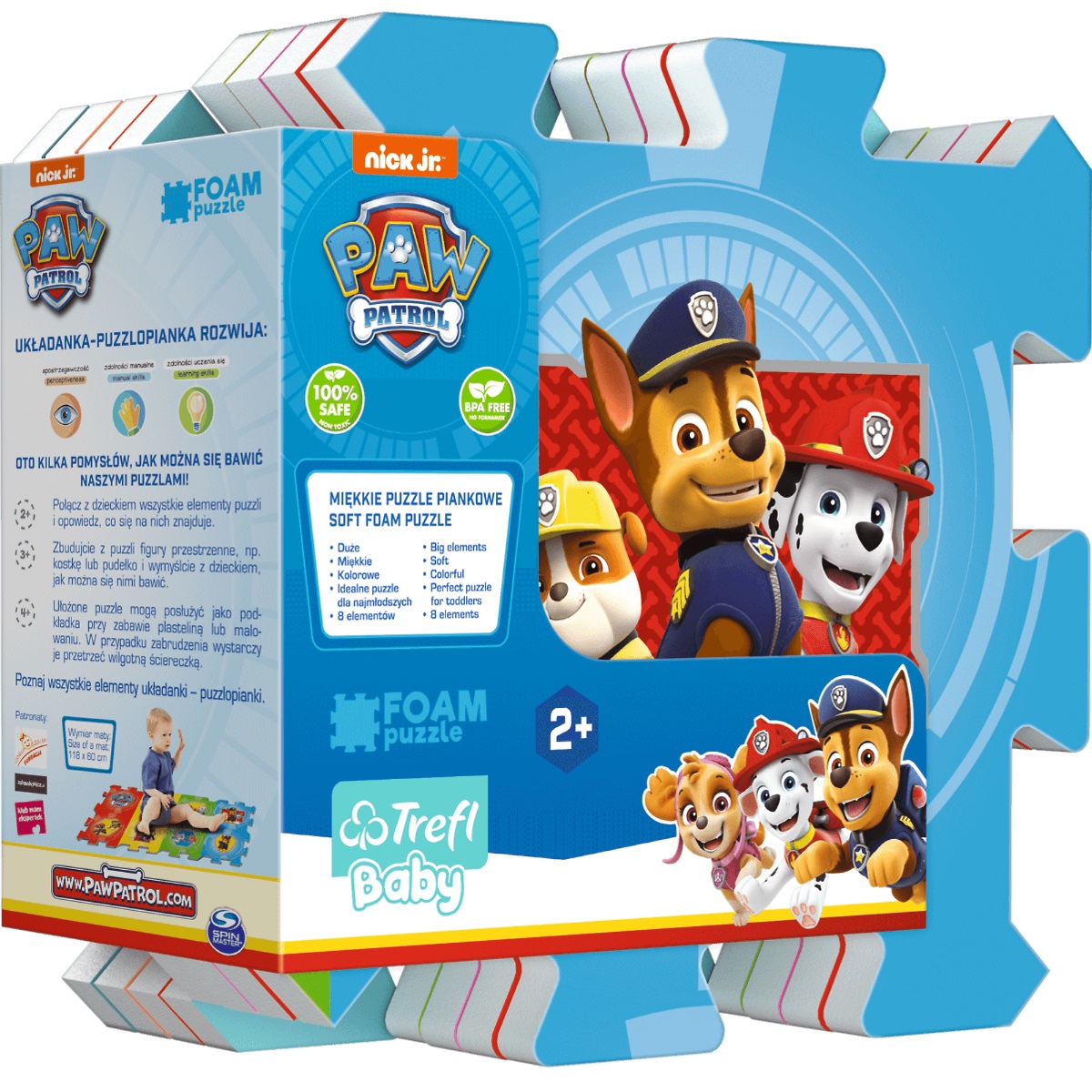 Бебешки пъзел за под Trefl от 8 части - Пес патрул