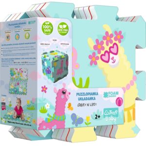 Бебешки пъзел за под Trefl от 8 части - Весели лами