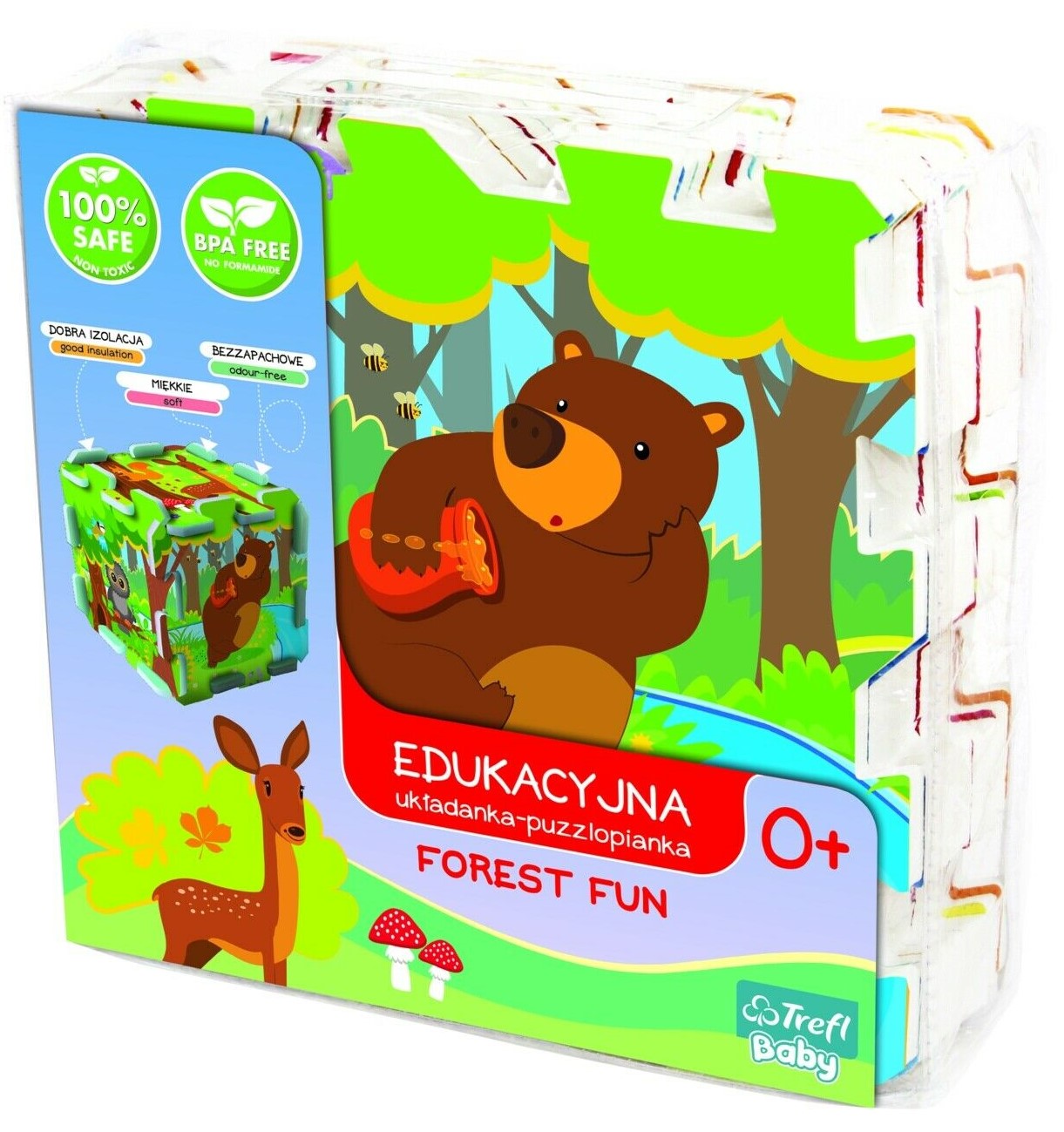 Бебешки пъзел за под Trefl от 8 части - Забавления в гората