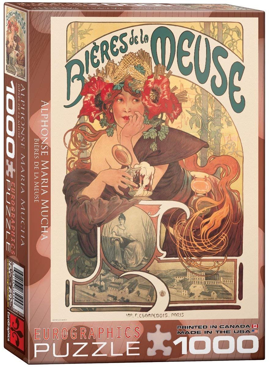 Пъзел Eurographics от 1000 части - Бирите на Муза, Алфонс Муха