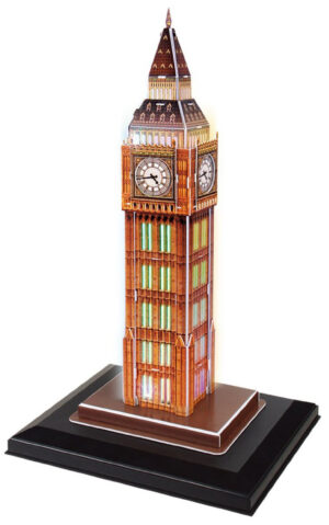 3D Пъзел Cubic Fun от 28 части и LED светлини - Big Ben (U.K.)