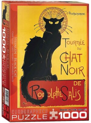 Пъзел Eurographics от 1000 части - Черна котка, Теофил Александър Стейнлен