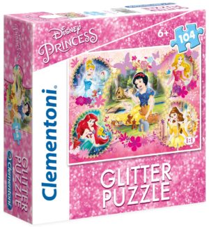 Блестящ пъзел Clementoni от 104 части - Дисни принцеси