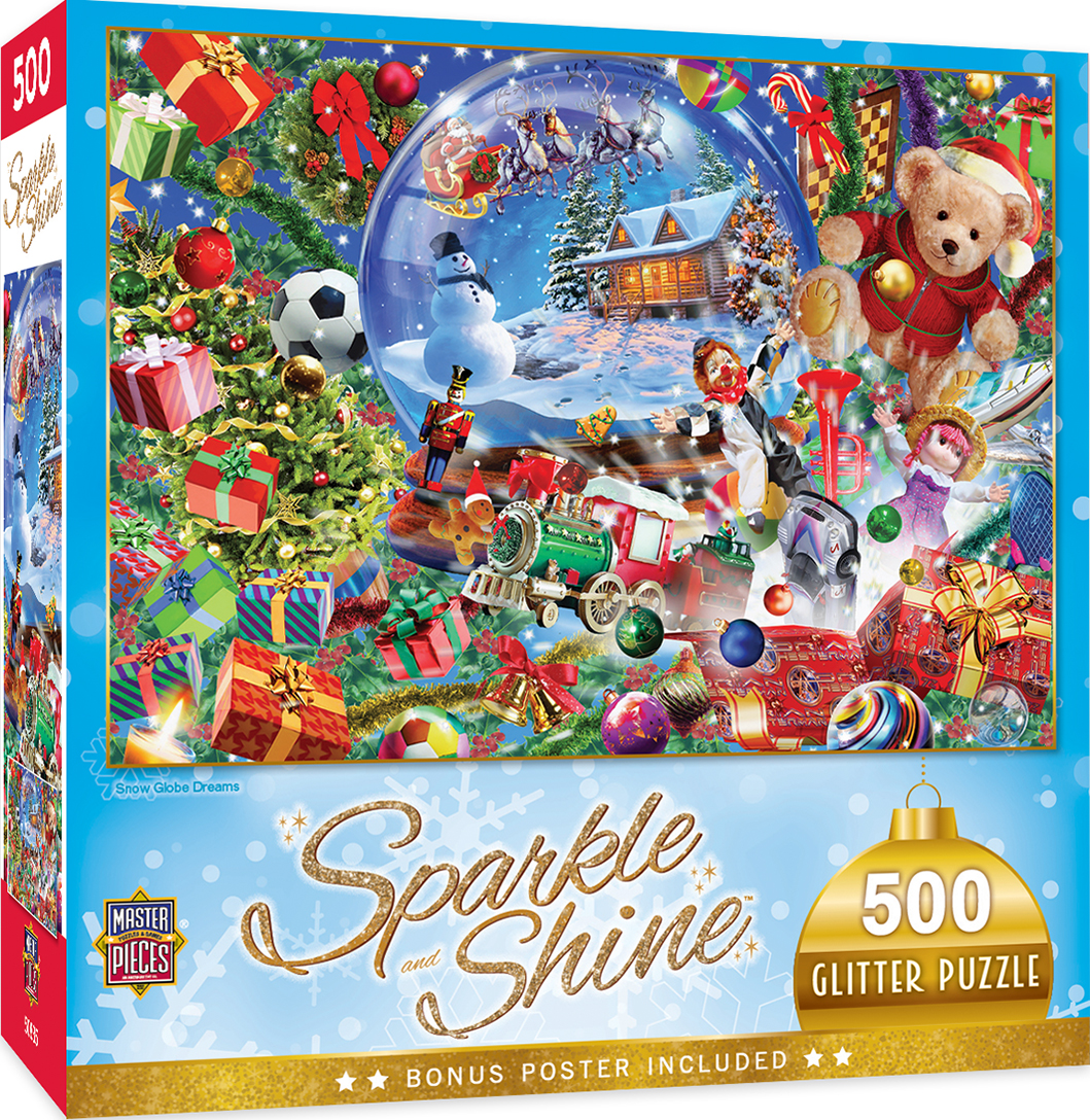 Блестящ пъзел Master Pieces от 500 части - Коледно настроение