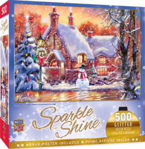 Блестящ пъзел Master Pieces от 500 части - Зимна вила