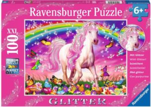 Блестящ пъзел Ravensburger от 100 XXL части - Кон мечта