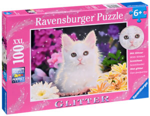 Блестящ пъзел Ravensburger от 100 XXL части - Котка