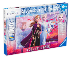 Блестящ пъзел Ravensburger от 100 XXL части - Замръзналото кралство, Силата на сестрите