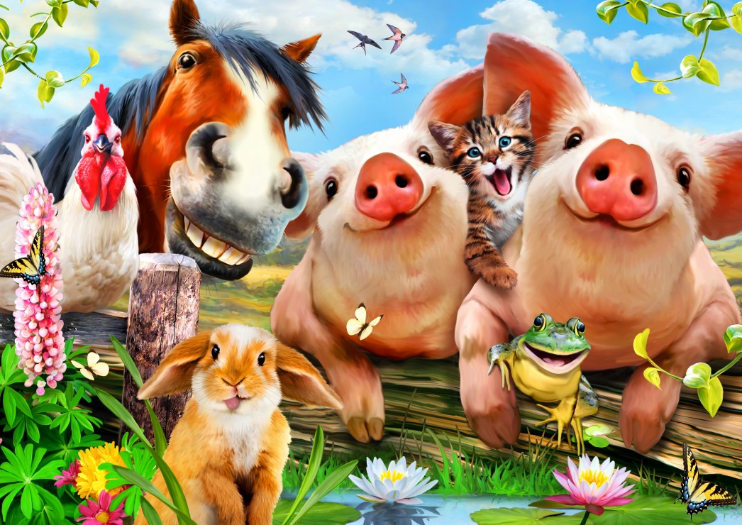 Пъзел Bluebird от 500 части - Ферма, Хауърд Робинсън