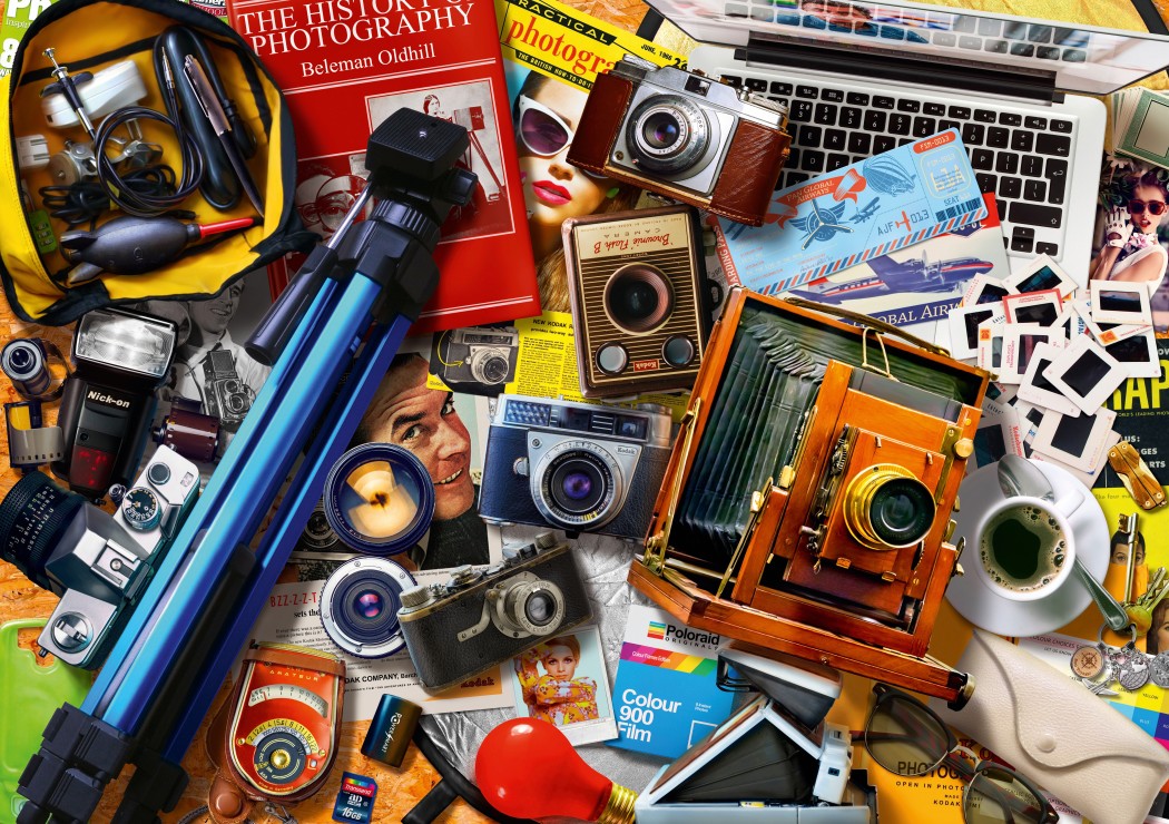 Пъзел Bluebird от 1000 части - Ретро камери, Андрю Фарли