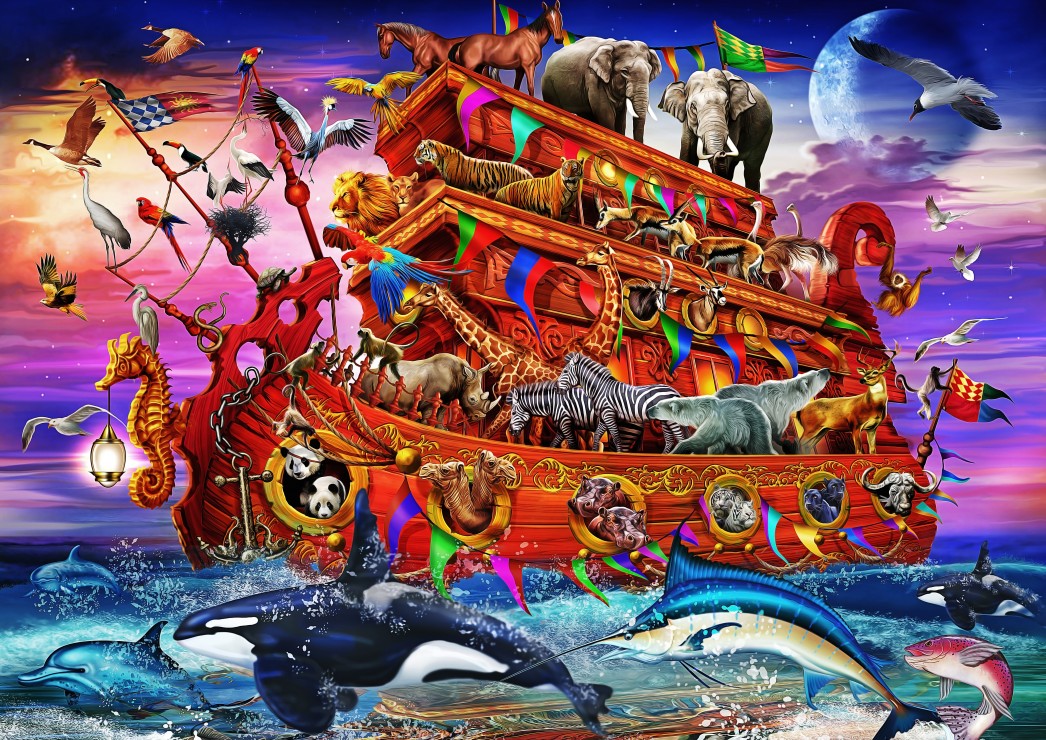 Пъзел Bluebird от 100 части - Ноевият ковчег, Чиро Марчети
