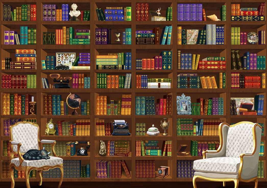 Пъзел Bluebird от 6000 части - Винтидж библиотека, Матю Мартин