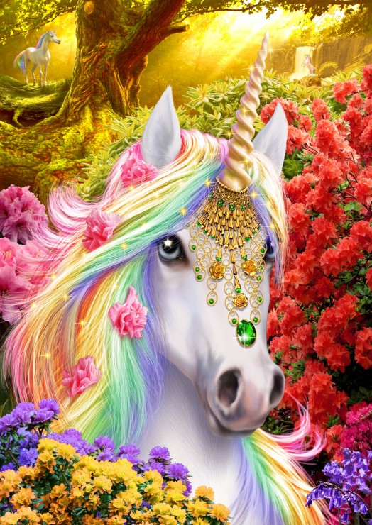 Пъзел Bluebird от 100 части - Еднорог, Андрю Фарли