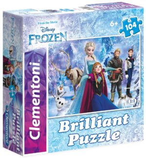Брилянтен пъзел Clementoni от 104 части - Замръзналото кралство