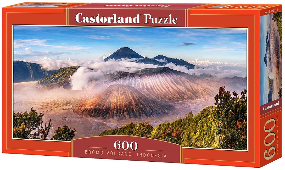 Панорамен пъзел Castorland от 600 части - Вулканът Бромо, Индонезия