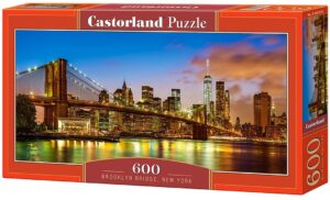 Панорамен пъзел Castorland от 600 части - Бруклинският мост, Ню Йорк