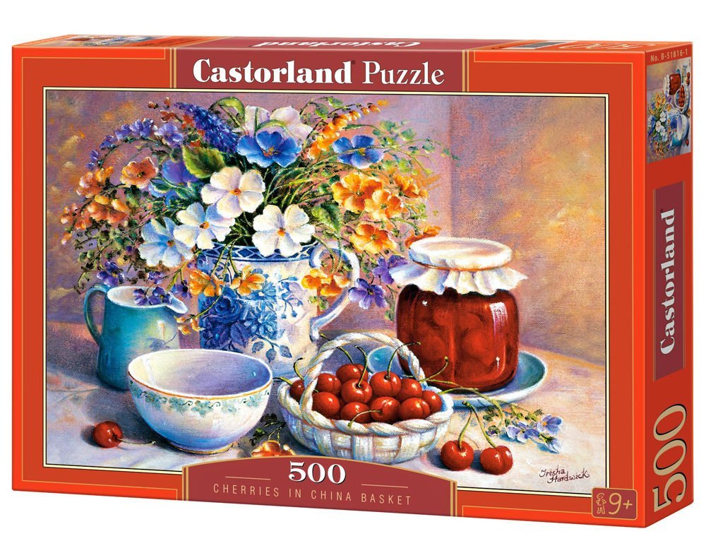 Пъзел Castorland от 500 части - Череши в кошница